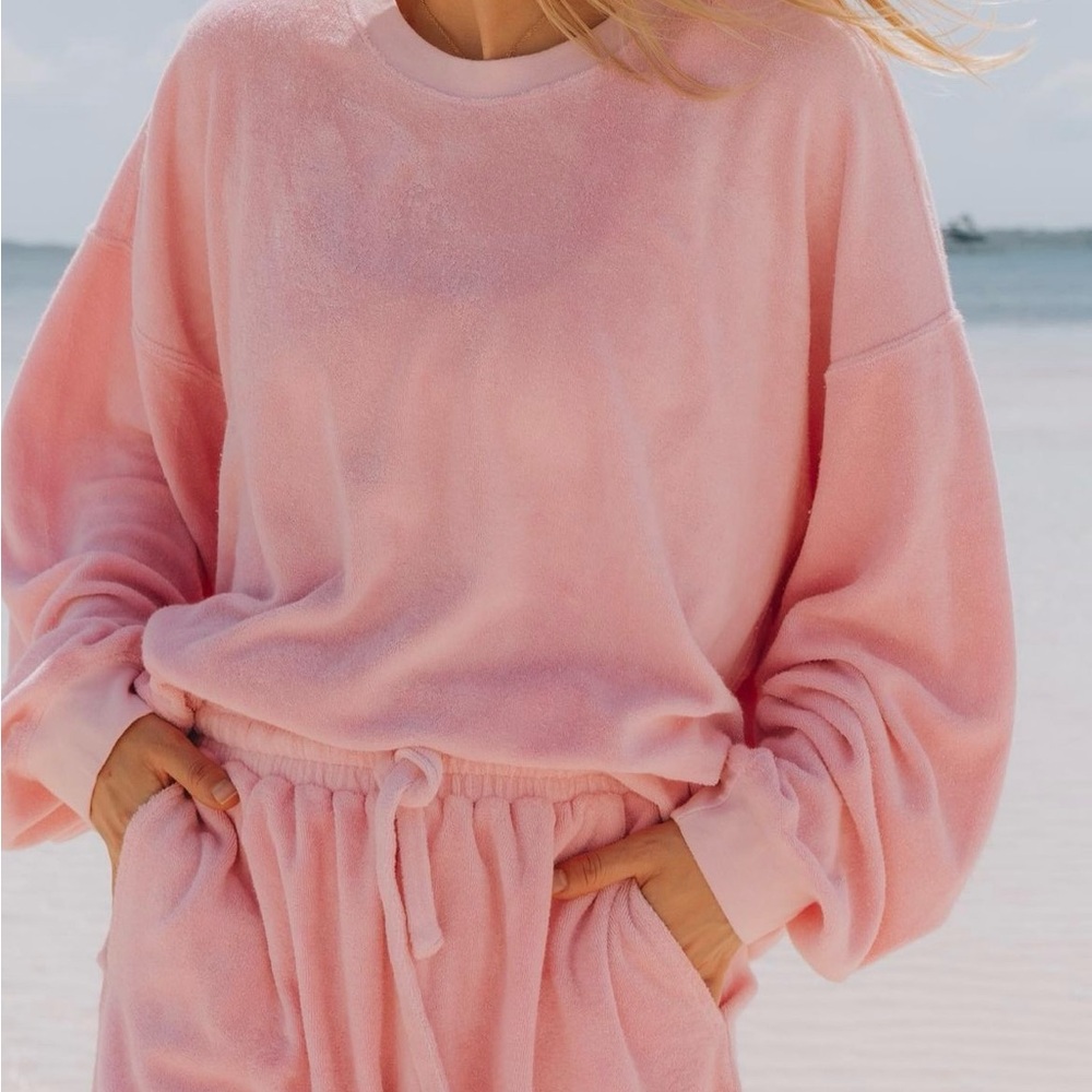 Daily Drills Pink Terry Cloth Set